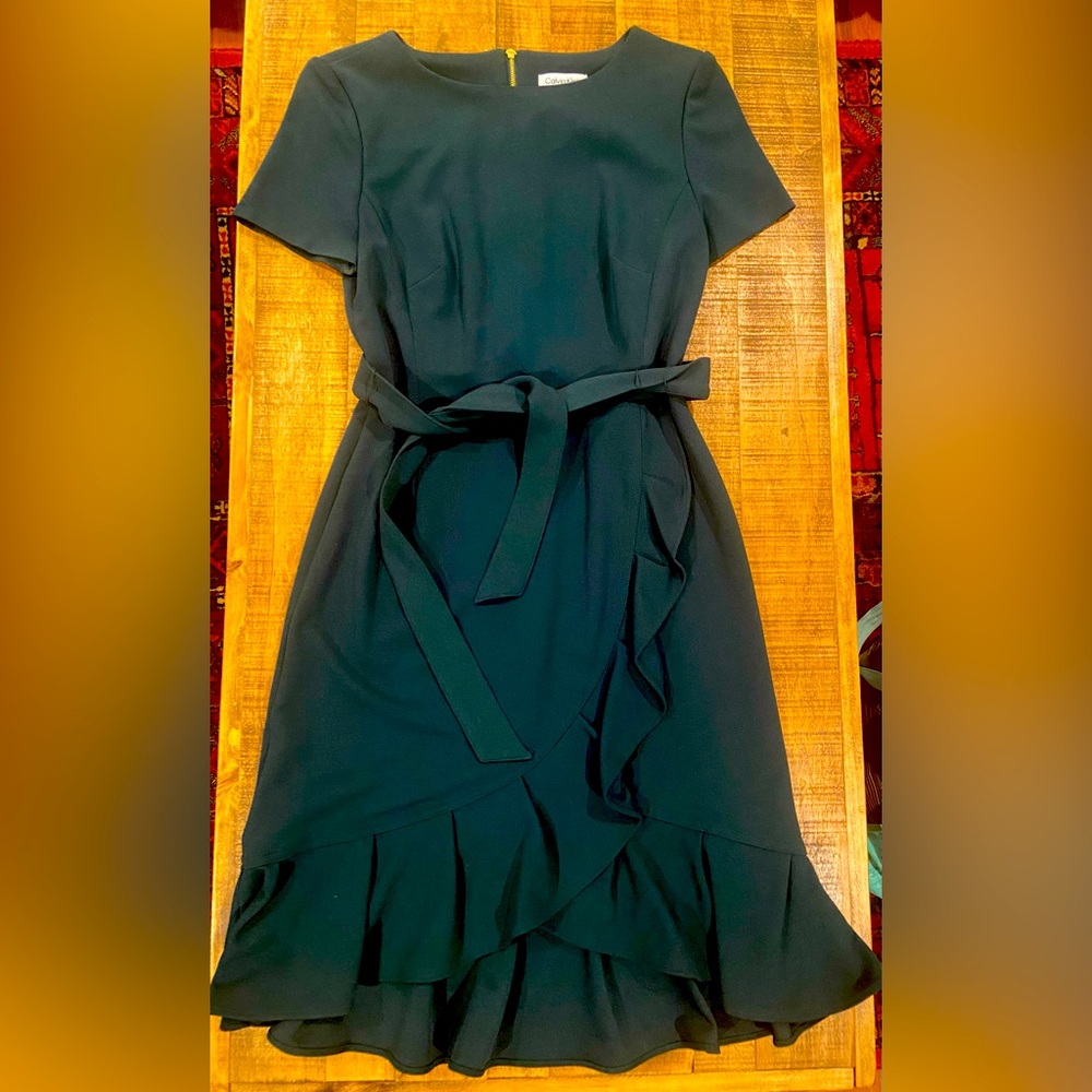 Calvin Klein Ruffle Front Dress